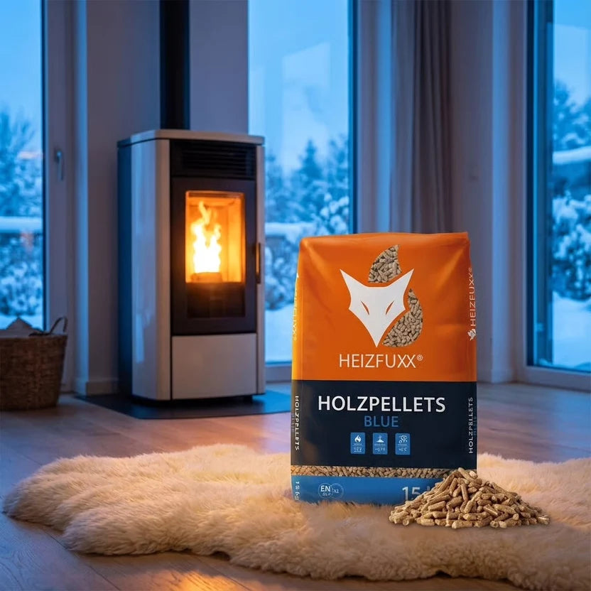 1 Palette – Holzpellets Blue ENplus A1 / 15 kg x 65 Sack, 975 kg