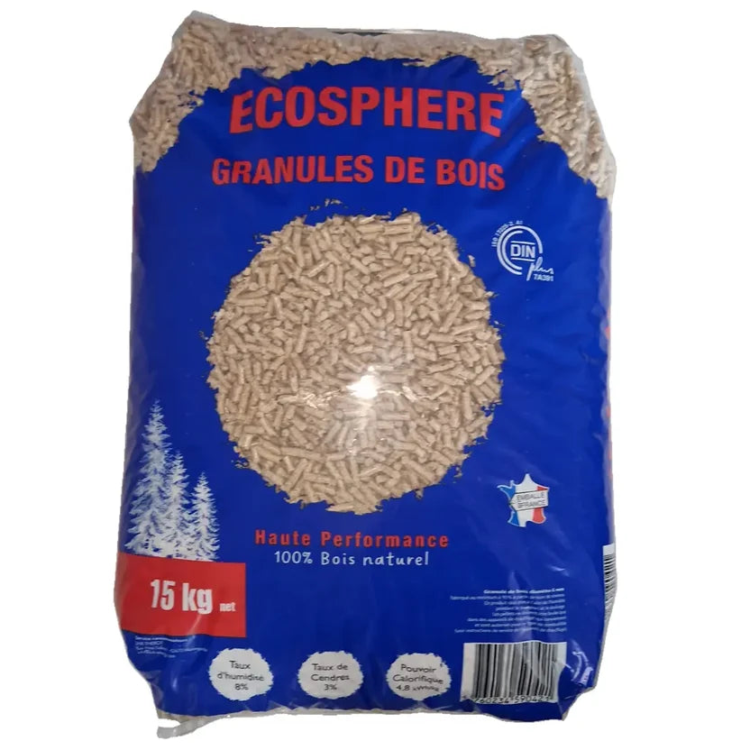 EcoSphère-Pellets – Palette mit 70 Säcken à 15 kg (1050 kg)
