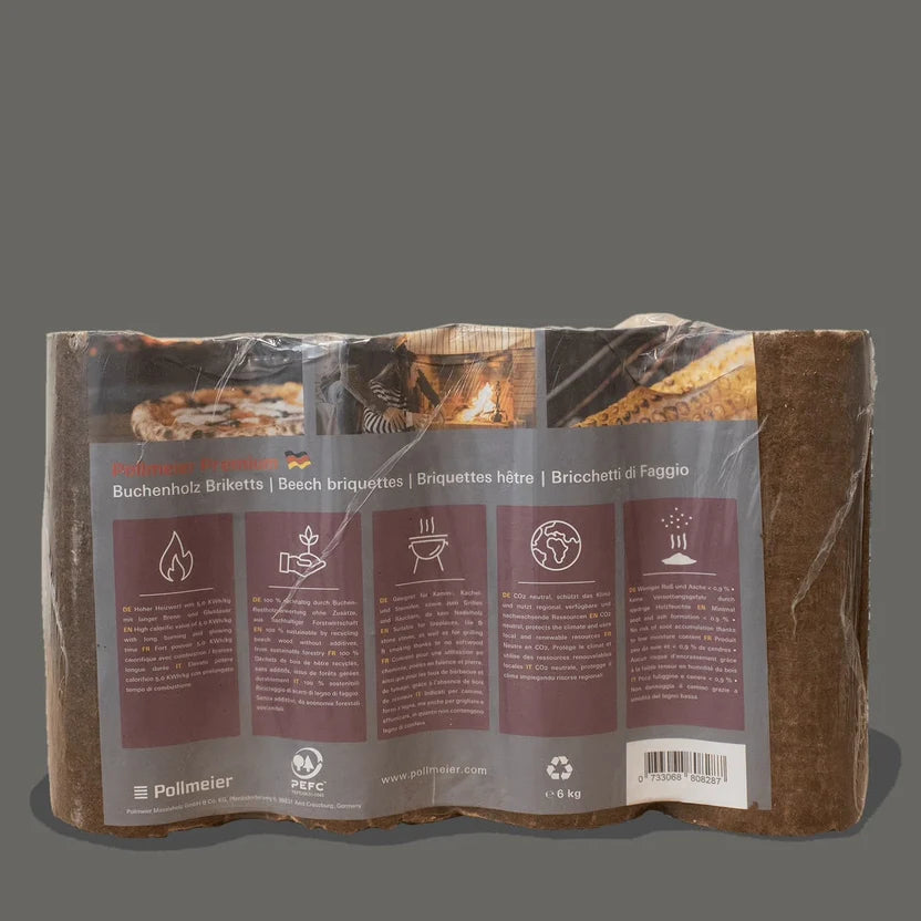 Premium Buchenholz Briketts 160 x 6 kg
