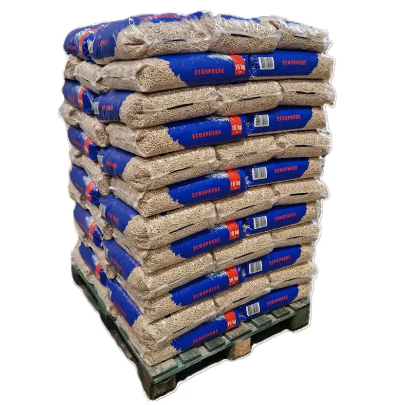 EcoSphère-Pellets – Palette mit 70 Säcken à 15 kg (1050 kg)